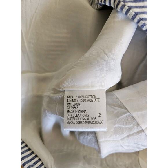 Tahari Women's Seersucker Striped Blazer & Skirt Set Size 4P Career Coastal - Picture 13 of 16